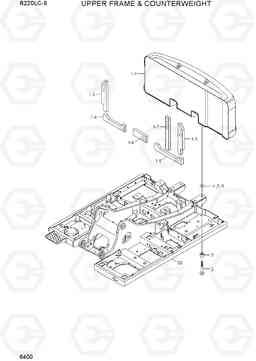 6400 UPPER FRAME & COUNTERWEIGHT R220LC-9(INDIA), Hyundai