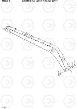 7150 BOOM(8.2M, LONG REACH, OPT) R220LC-9(INDIA), Hyundai
