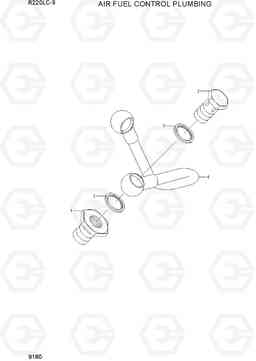 9180 AIR FUEL CONTROL PLUMBING R220LC-9(INDIA), Hyundai