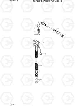 A580 TURBOCHARGER PLUMBING R220LC-9(INDIA), Hyundai