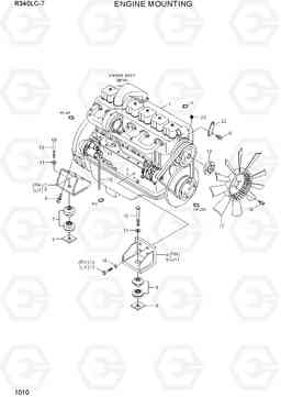 1010 ENGINE MOUNTING R340LC-7(INDIA), Hyundai