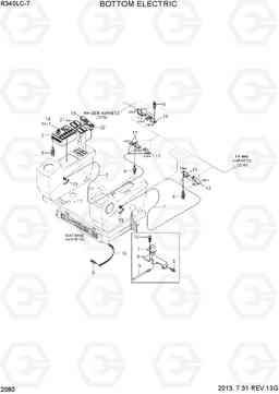 2080 BOTTOM ELECTRIC R340LC-7(INDIA), Hyundai