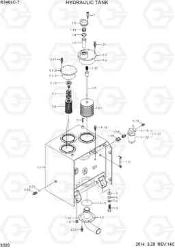 3020 HYDRAULIC TANK R340LC-7(INDIA), Hyundai