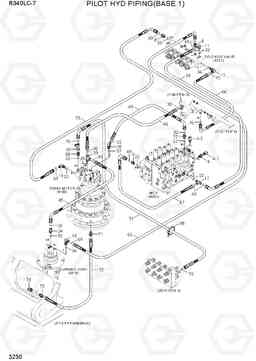 3230 PILOT HYD PIPING(BASE 1) R340LC-7(INDIA), Hyundai