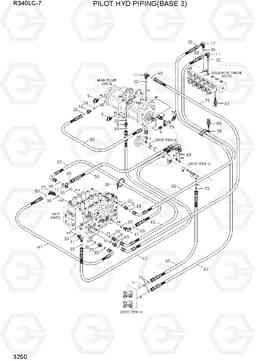 3250 PILOT HYD PIPING(BASE 3) R340LC-7(INDIA), Hyundai