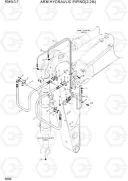 3500 ARM HYDRAULIC PIPING(2.2M) R340LC-7(INDIA), Hyundai