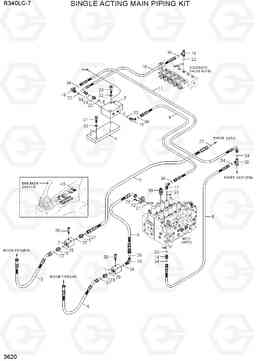 3620 SINGLE ACTING MAIN PIPING KIT R340LC-7(INDIA), Hyundai