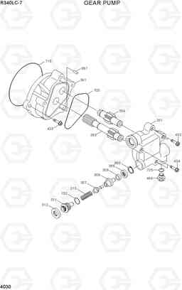 4030 GEAR PUMP R340LC-7(INDIA), Hyundai