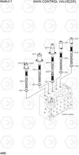 4060 MAIN CONTROL VALVE(2/5) R340LC-7(INDIA), Hyundai