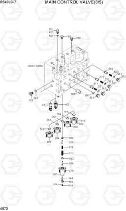 4070 MAIN CONTROL VALVE(3/5) R340LC-7(INDIA), Hyundai