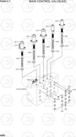4080 MAIN CONTROL VALVE(4/5) R340LC-7(INDIA), Hyundai