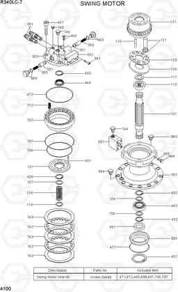 4100 SWING MOTOR R340LC-7(INDIA), Hyundai