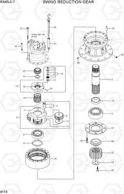 4110 SWING REDUCTION GEAR R340LC-7(INDIA), Hyundai