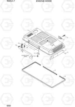 6250 ENGINE HOOD R340LC-7(INDIA), Hyundai