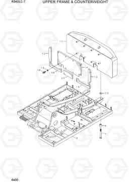 6400 UPPER FRAME & COUNTERWEIGHT R340LC-7(INDIA), Hyundai