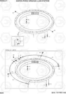 6420 SWING RING GREASE LUB SYSTEM R340LC-7(INDIA), Hyundai