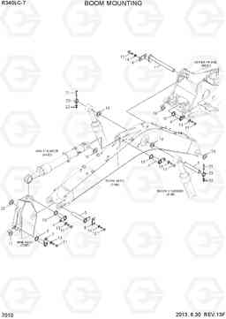 7010 BOOM MOUNTING R340LC-7(INDIA), Hyundai