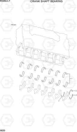 9020 CRANK SHAFT BEARING R340LC-7(INDIA), Hyundai