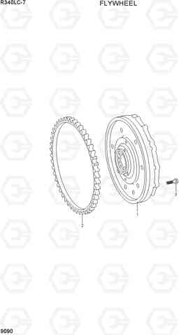 9090 FLYWHEEL R340LC-7(INDIA), Hyundai