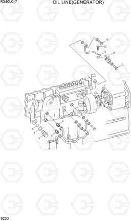 9230 OIL LINE(GENERATOR) R340LC-7(INDIA), Hyundai
