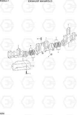 9250 EXHAUST MANIFOLD R340LC-7(INDIA), Hyundai