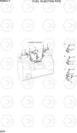 9270 FUEL INJECTION PIPE R340LC-7(INDIA), Hyundai