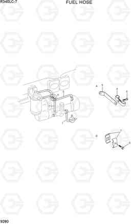 9280 FUEL HOSE R340LC-7(INDIA), Hyundai