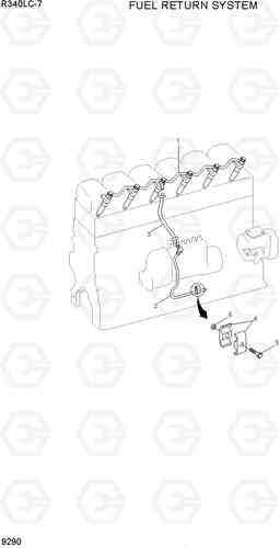 9290 FUEL RETURN SYSTEM R340LC-7(INDIA), Hyundai