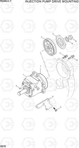 9370 INJECTION PUMP DRIVE MOUNTING R340LC-7(INDIA), Hyundai