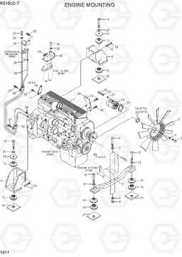1011 ENGINE MOUNTING R510LC-7(INDIA), Hyundai
