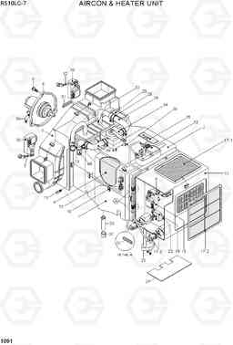 1091 AIRCON & HEATER UNIT R510LC-7(INDIA), Hyundai