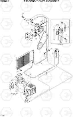 1101 AIR CONDITIONER MOUNTING R510LC-7(INDIA), Hyundai