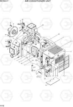 1110 AIR CONDITIONER UNIT R510LC-7(INDIA), Hyundai