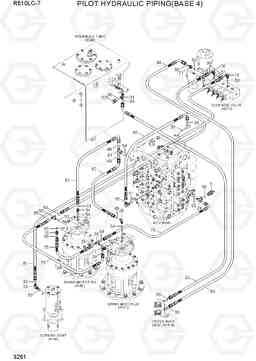 3261 PILOT HYDRAULIC PIPING(BASE 4) R510LC-7(INDIA), Hyundai