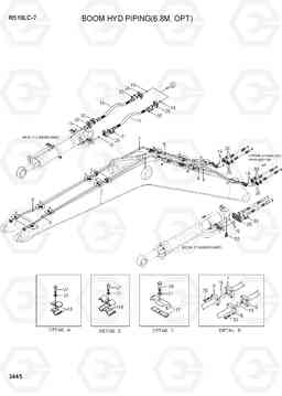 3445 BOOM HYD PIPING(6.8M, OPT) R510LC-7(INDIA), Hyundai