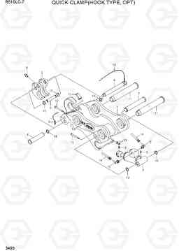 3493 QUICK CLAMP(HOOK TYPE, OPT) R510LC-7(INDIA), Hyundai