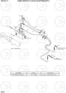 3510 ARM SAFETY LOCK SYSTEM(OPT) R510LC-7(INDIA), Hyundai