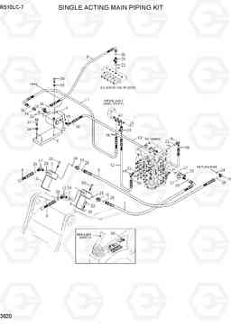 3620 SINGLE ACTING MAIN PIPING KIT R510LC-7(INDIA), Hyundai