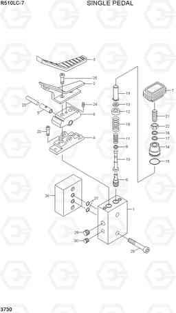 3730 SINGLE PEDAL R510LC-7(INDIA), Hyundai