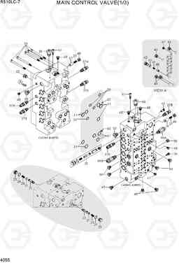 4055 MAIN CONTROL VALVE(1/3) R510LC-7(INDIA), Hyundai