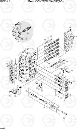 4065 MAIN CONTROL VALVE(2/3) R510LC-7(INDIA), Hyundai