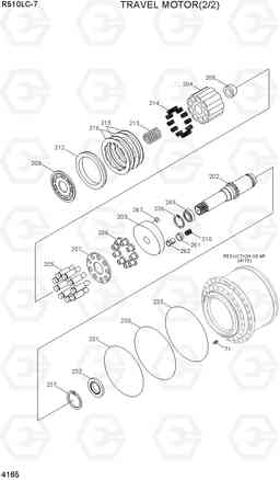 4165 TRAVEL MOTOR(2/2) R510LC-7(INDIA), Hyundai