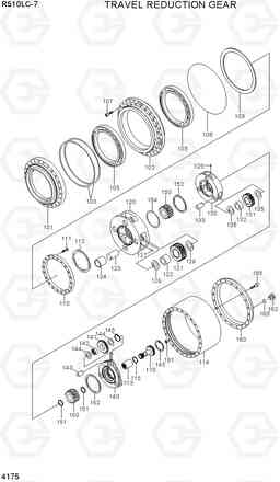 4175 TRAVEL REDUCTION GEAR R510LC-7(INDIA), Hyundai