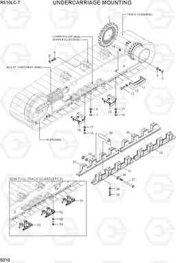 5010 UNDERCARRIAGE MOUNTING R510LC-7(INDIA), Hyundai