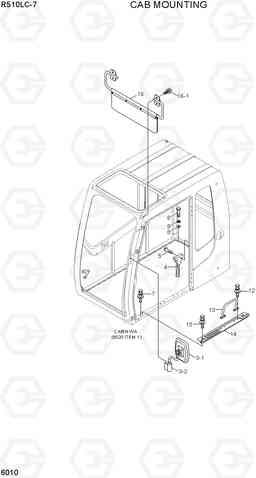 6010 CAB MOUNTING R510LC-7(INDIA), Hyundai