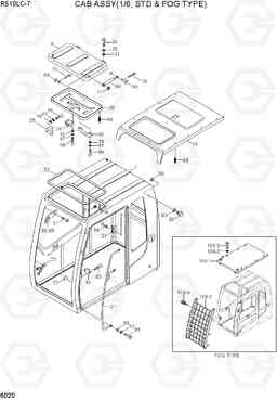 6020 CAB ASSY(1/6, STD & FOG TYPE) R510LC-7(INDIA), Hyundai