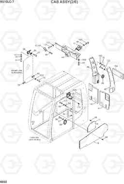 6030 CAB ASSY(2/6) R510LC-7(INDIA), Hyundai