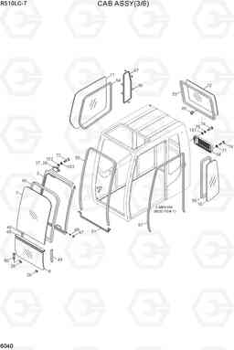 6040 CAB ASSY(3/6) R510LC-7(INDIA), Hyundai