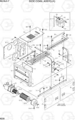 6220 SIDE COWL ASSY(LH) R510LC-7(INDIA), Hyundai