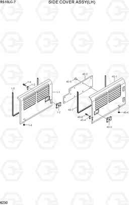 6230 SIDE COVER ASSY(LH) R510LC-7(INDIA), Hyundai